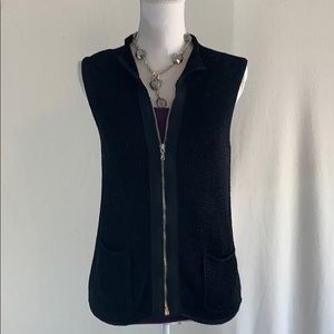 Margaret O’Leary Sweater Vest with zipper front.